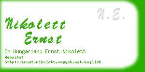 nikolett ernst business card